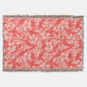 Hibiskus Pareau Hawaiian Floral Throw Blanket Decke
