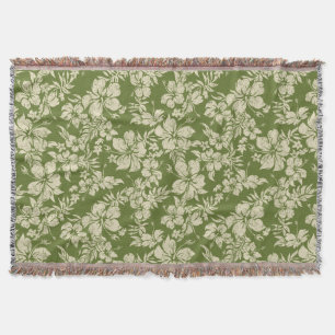Hibiskus Pareau Hawaiian Floral Throw Blanket Decke