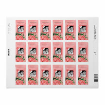 Hibiskus Pink Floral Wedding Foto Gefallen Labels
