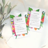 Hibiskus, Plumeria & Palm Funny Wedding RSVP