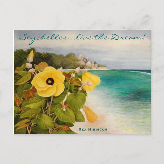 Hibiskus Postkarte (Vorderseite)