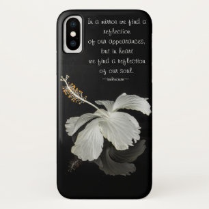 Hibiskus Reflektion mit inspirierendem Zitat Case-Mate iPhone Hülle