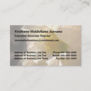 Hibiskus-Rosa auf Sepia Visitenkarte