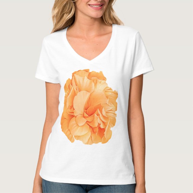 Hibiskus Rosa Doppelgelb T-Shirt (Vorderseite)