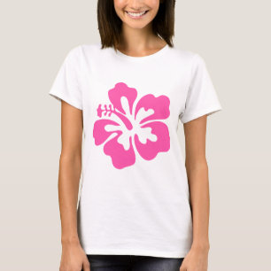 Hibiskus Rosa Tropische Blume Blumenblüte T-Shirt