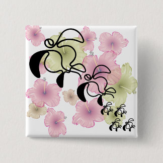 Hibiskus-Schildkröte-Familie Button