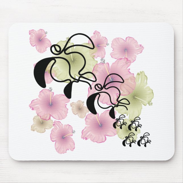Hibiskus-Schildkröte-Familie Mousepad (Vorne)