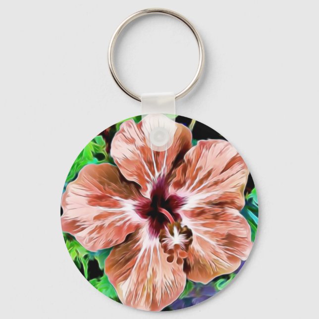 Hibiskus Schlüsselanhänger (Vorderseite)