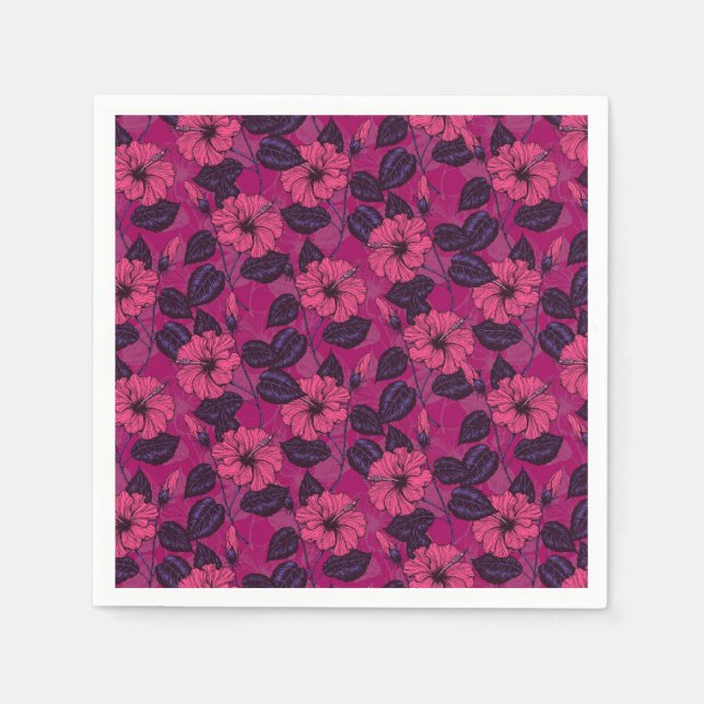 Hibiskus Serviette (Vorderseite)