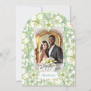 Hibiskus & Spitzen WHITE Einladung