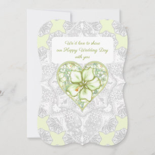 Hibiskus & Spitzen WHITE Einladung