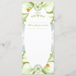 Hibiskus & Spitzen WHITE Menükarte