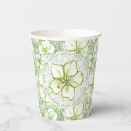 Hibiskus & Spitzen WHITE Pappbecher