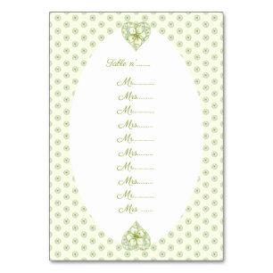 Hibiskus & Spitzen WHITE Tischnummer