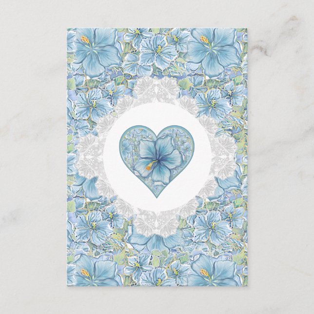 Hibiskus & Spitzenschuppen Begleitkarte (Vorderseite)