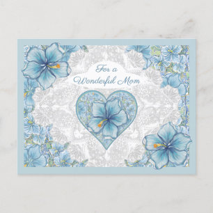 Hibiskus & Spitzenschuppen Feiertagspostkarte