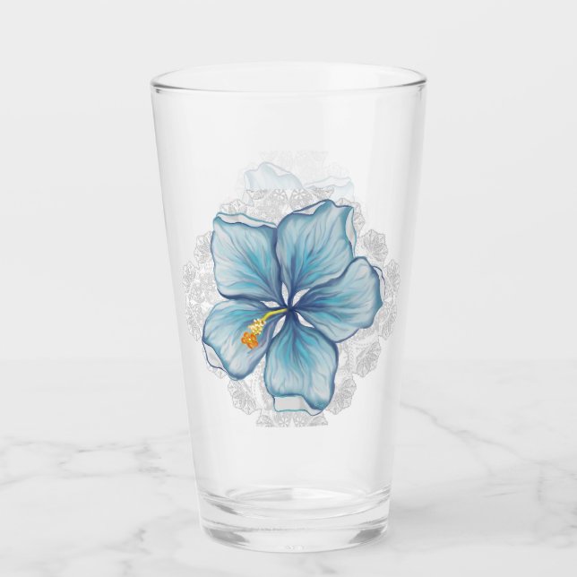 Hibiskus & Spitzenschuppen Glas (Vorderseite)