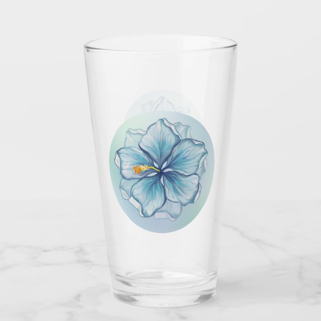 Hibiskus & Spitzenschuppen Glas (Vorderseite)
