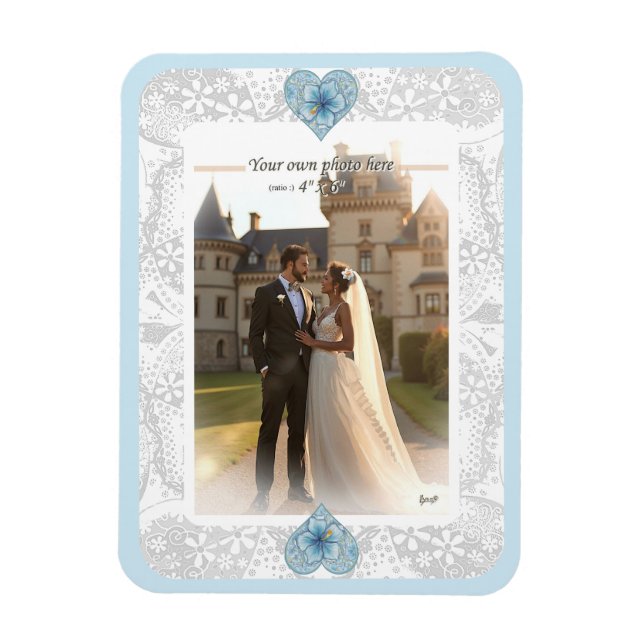 Hibiskus & Spitzenschuppen Magnet (Vertikal)