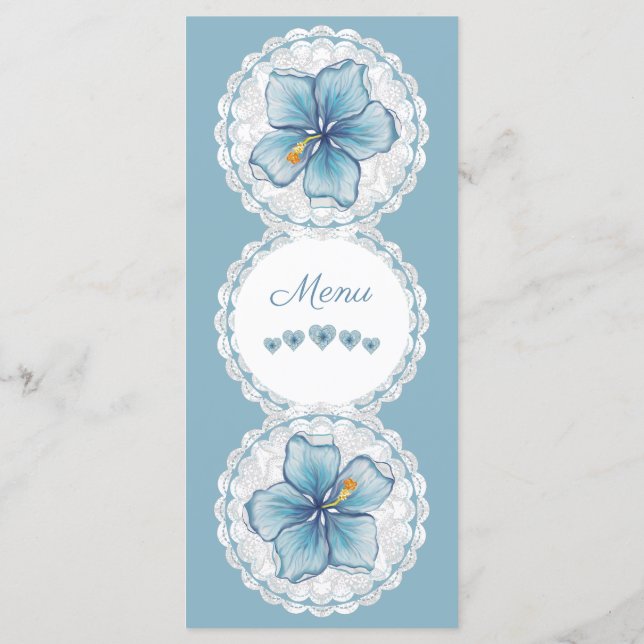 Hibiskus & Spitzenschuppen Menükarte (Rückseite)