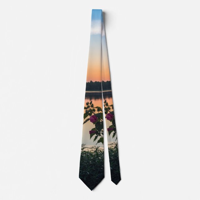 Hibiskus Sunrise Neck Tie Krawatte (Vorderseite)