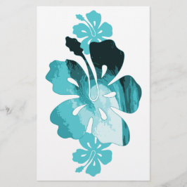 Hibiskus-Surf-Stil Briefpapier