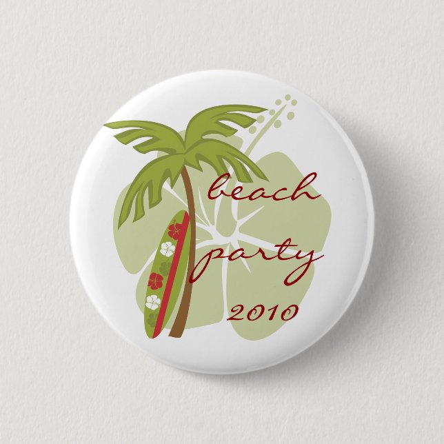 Hibiskus Surfboard Button (Vorderseite)