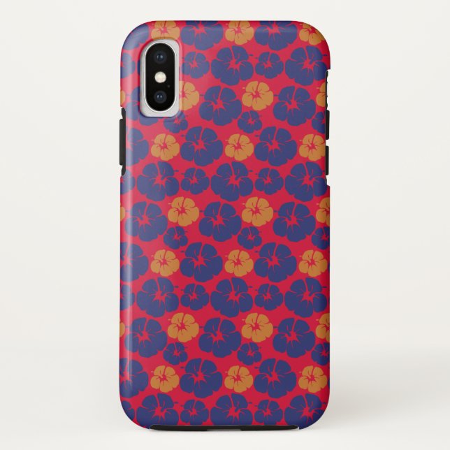 Hibiskus Tropical Floral Case-Mate iPhone Hülle (Rückseite)