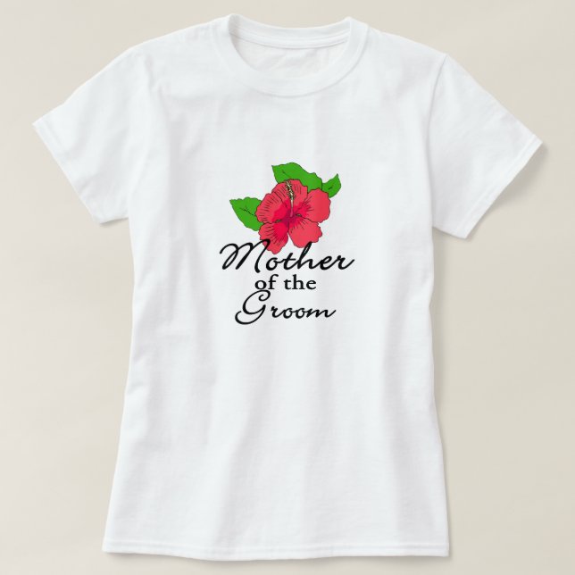 Hibiskus Tropische Mutter der Erde T-Shirt (Design vorne)
