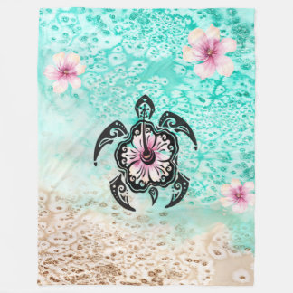 Hibiskus Turtle Fleecedecke