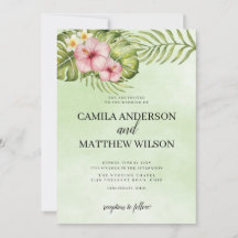 Hibiskus und Blätter Hochzeit