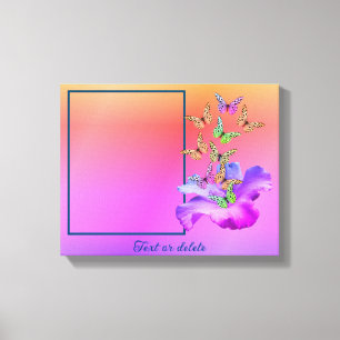 Hibiskus und Schmetterling kreieren Ihr eigenes Fo Leinwanddruck