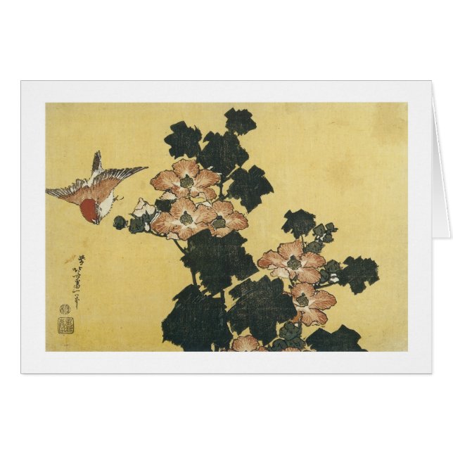 Hibiskus und Sparrow, Hokusai, 183 (Vorderseite (Horizontal))