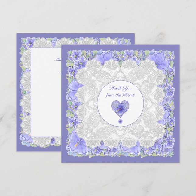 Hibiskus und Spitze BLAU (Vorne/Hinten)