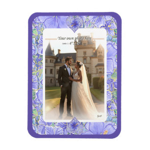 Hibiskus und Spitze BLAU Magnet