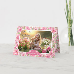 Hibiskus und Spitzen PINK Karte