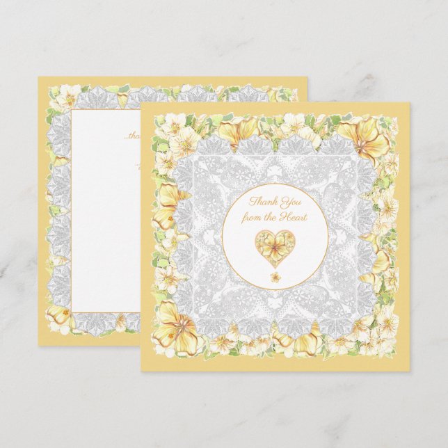 Hibiskus und Spitzen YELLOW (Vorne/Hinten)