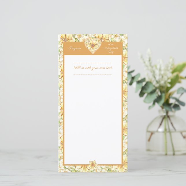 Hibiskus und Spitzen YELLOW (Stehend Vorderseite)