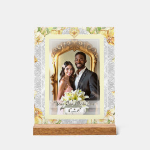 Hibiskus und Spitzen YELLOW Acrylschild