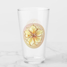 Hibiskus und Spitzen YELLOW Glas