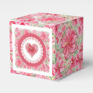 Hibiskus und Spitzenleistung ROT Geschenkschachtel