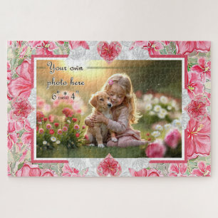 Hibiskus und Spitzenleistung ROT Puzzle