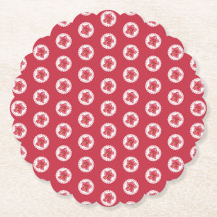 Hibiskus und Spitzenleistung ROT Untersetzer