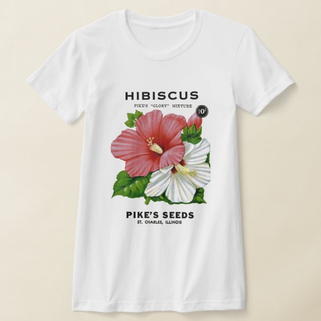 Hibiskus Vintages Saatgut T-Shirt (Ablage )