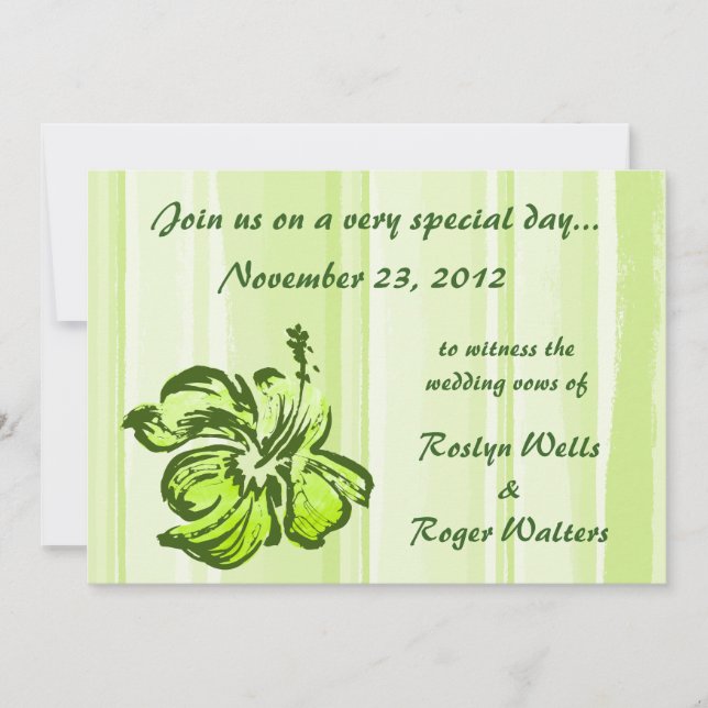 Hibiskus von Aquarellen Einladung (Vorderseite)