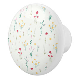 Hibiskus Wasserfarbene botanische Blüte Nahtlos Keramikknauf