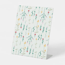 Hibiskus Wasserfarbene botanische Blüte Nahtlos Sockelschild