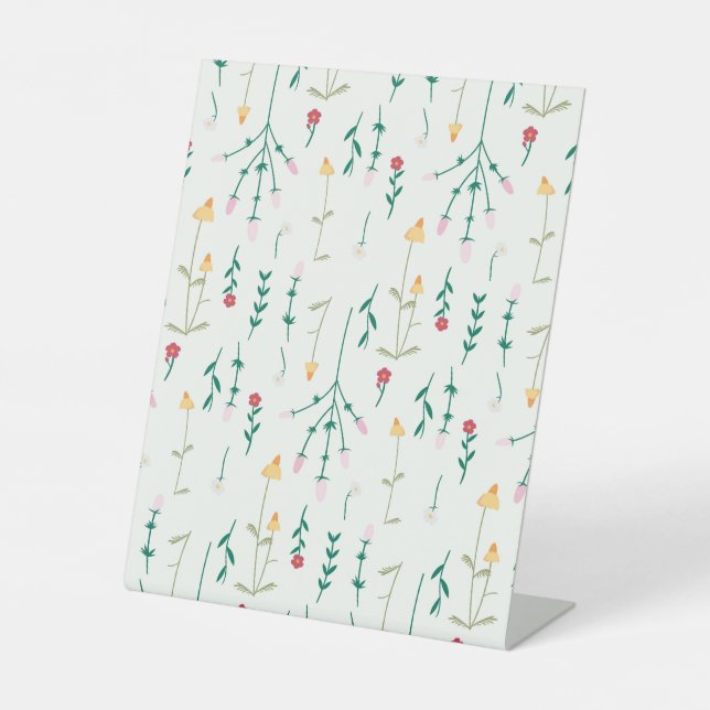 Hibiskus Wasserfarbene botanische Blüte Nahtlos Sockelschild (Vorderseite)