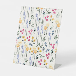 Hibiskus Wasserfarbene botanische Blüte Nahtlos Sockelschild