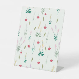 Hibiskus Wasserfarbene botanische Blüte Nahtlos Sockelschild